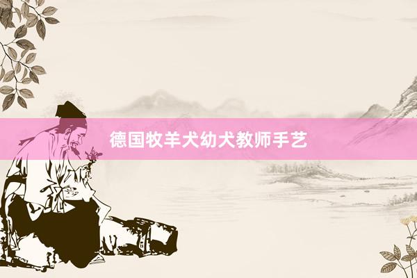 德国牧羊犬幼犬教师手艺